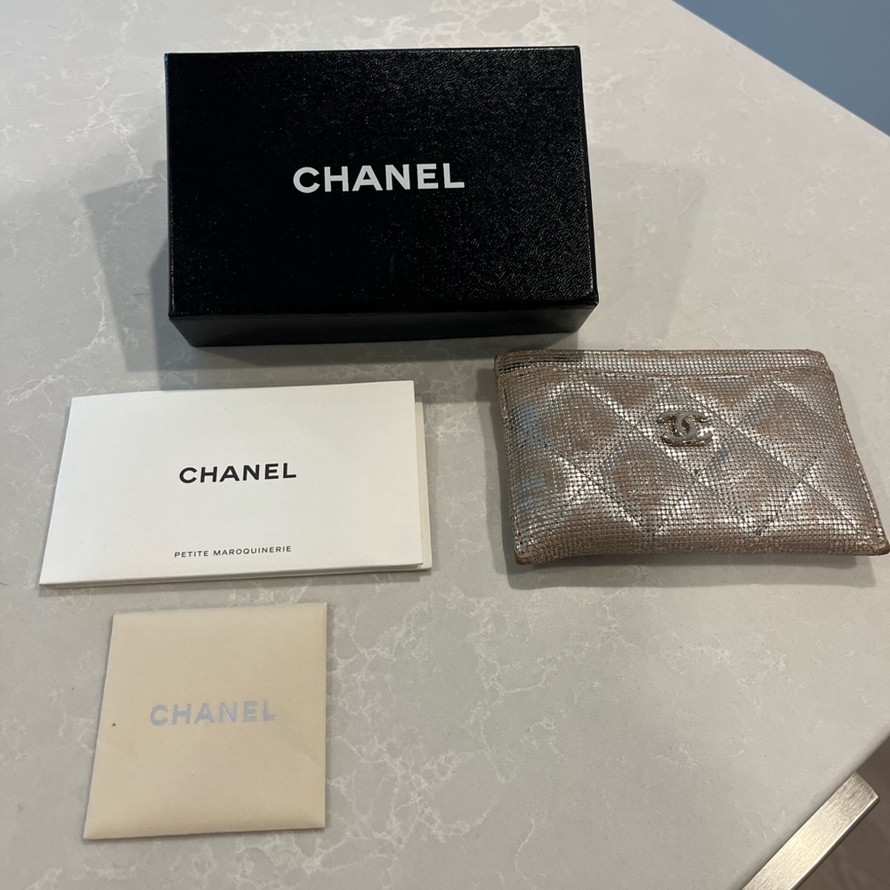 Chanel Metallic Card Case
